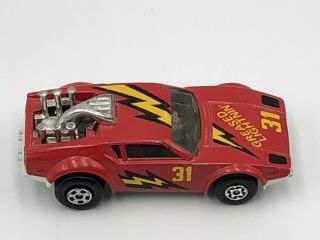 1975 Matchbox Red 31 Grease Lightning De - Tomaso Pantera 8 Macau Car