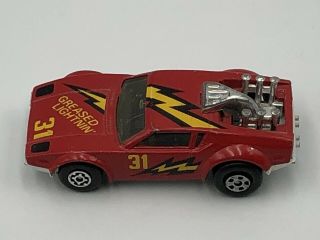 1975 Matchbox Red 31 Grease Lightning De - Tomaso Pantera 8 Macau Car 2