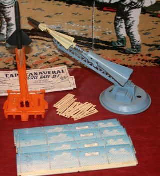 1969 Marx Cape Canaveral Missile Base Parts Fencing / Bomarc Missle / Set 4528