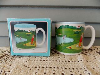 Vintage 1990 Potpourri Press Coffee Mug 11 Oz Cup Golf Themed Par For The Course