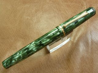 Wahl Eversharp Fountain Pen In Green Lever Fill 5  Long 14k Manifold Nib