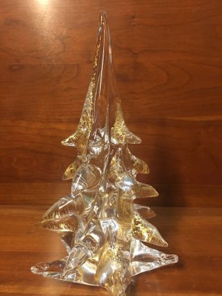Murano Christmas Tree W/ Gold Dust Inside
