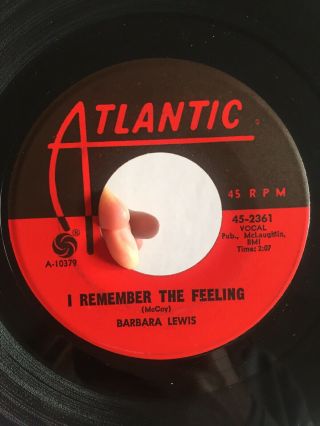 Barbara Lewis - I Remember The Feeling / Baby What Do You Want Me To Do