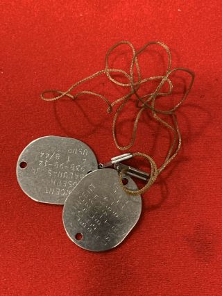 Wwii Us Navy Usnr Id Dog Tags 1944