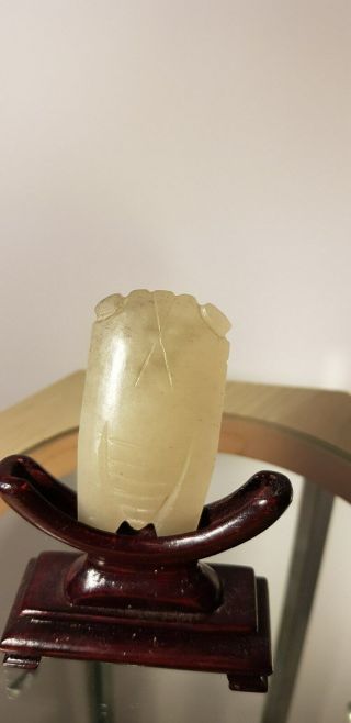 Chinese Qing Jade Carving Of A Cicada - Estate