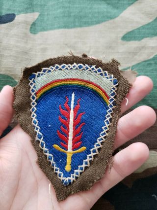 Wwii Us Army Berlin Brigade Theater Made Cross Stitch Patch Variation