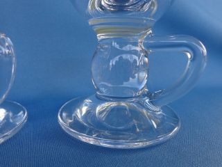 4 clear glass Irish Coffee mugs - bulbous ball stem beverage barware 8 fl oz,  6 