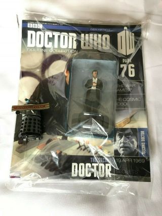 Eaglemoss Doctor Who - 2nd Dr Troughton Figurine - Issue 76 & & Mag