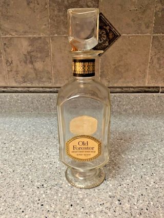 Vintage Old Forester Whiskey Labeled 4/5 Quart Bottle Decanter
