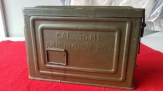 Vintage Canco Wwll Us Army Ammo Can Cal 30 M1 Military Ammunition Box