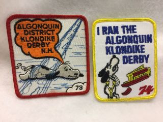 (dwc) Boy Scouts - 1973 & 1974 Algonquin District,  N.  H.  - Snoopy Klondike Derby