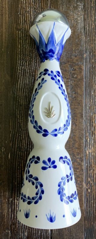 Clase Azul Tequila Reposado Bottle Empty Hand Made/painted Bell Top Collectible