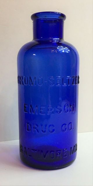 Antique Bottle - Bromo Seltzer - Emerson Drug Co - Baltimore Md - 8 " Tall
