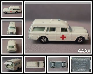 {a 4} 1970 - 71 Matchbox Lesney Superfast Series No 3 Mercedes Benz Binz Ambulance