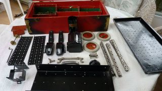 A.  C.  Gilbert 1928 No.  7 1/2 Erector Set,  " The White Truck Set " With Wood Box