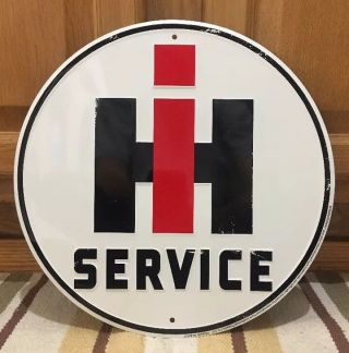 International Harvester Service Tractor Service Sign Farm Seed Feed Gas Oil Barn