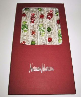 Neiman Marcus,  Nm 15718 Red & Green Peppermint Candy Garland,  77 "