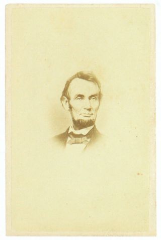 1880s Abraham Lincoln 16th President Of The United States 2.  5x4 Cdv Photo Card