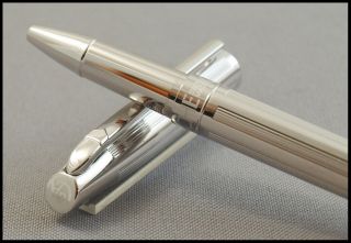 Caran D`ache Madison Cisele Silver Plated Rhodium Coated Roller Pen