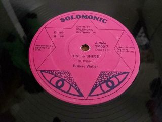 12 " Bunny Wailer Rise And Shine 45 Solomonic Og Jah Shaka Killer Uk Roots 1981