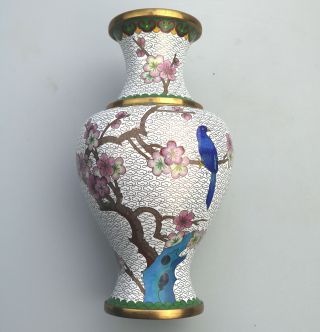 Antique Oriental Art Large Chinese Jingfa Cloisonne Vase C.  1950 