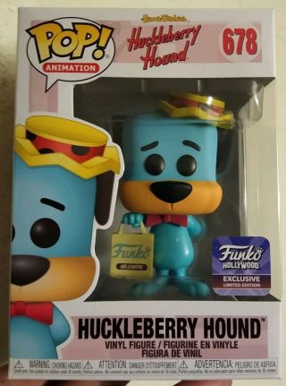 Funko Pop Huckleberry Hound With Bag Hollywood Exclusive Limited Edition Figure