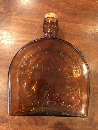 Ensign Saloon Market St Sf California Whiskey Glass Bottle Liquor Flask Vintage