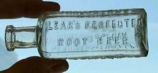 Lear’s Perfected Root Beer Extract Bottle Philadelphia Pennsylvania Pa 1890’s