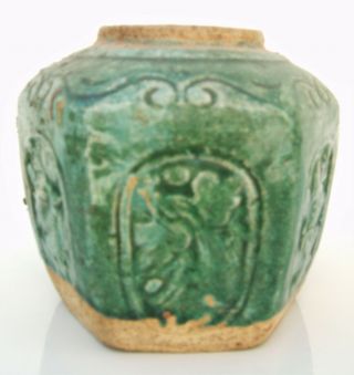 Two Chinese green glazed stoneware jars 2