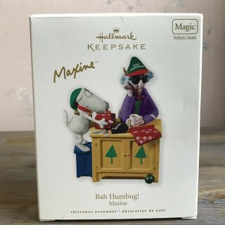 Hallmark Keepsake Maxine Bah Humbug Christmas Ornament 2010 Magic Features Sound