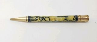 Vintage Black Pearl And Gold Trim Parker Duofold Mechanical Pencil