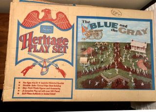Vintage Marx Sears Heritage Blue And The Grey Playset