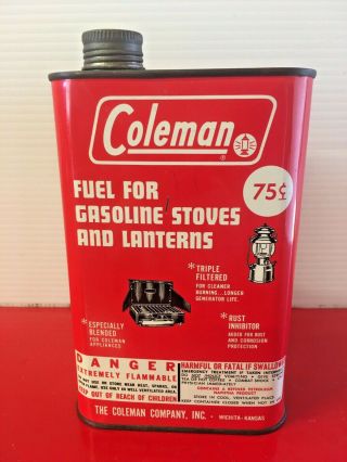 Vintage 1 Quart Coleman Lantern & Stove Fuel Can