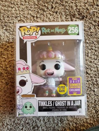 Funko Pop Sdcc 2017 Rick And Morty Gitd Glow Tinkles With Ghost In A Jar 256