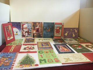 Vintage Fantus Paper Christmas Cards & Envelopes Foil & Embossed