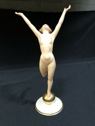 Hutschenreuther “sun Child” Art Deco German Porcelain Figurine Nude