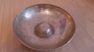Cc24: Middle Eastern Brass Divination Bowl - 19th Century With Arabic Script