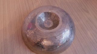 CC24: Middle Eastern Brass Divination Bowl - 19th Century with Arabic Script 2