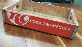 Vintage 1970 Rc Royal Crown Cola Wood Soda Pop Crate Great Shape