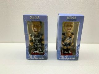 2 Xena Warrior Princess,  Callisto And Ares Hand Painted Bobble Head Doll