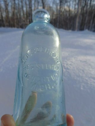 Rare Pint Hutchinson Soda Bottle J.  A.  COCHRAN HOUGHTON,  MICHIGAN 3