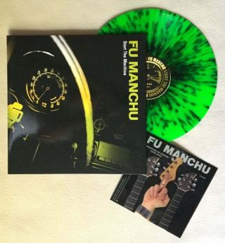 Fu Manchu Start The Machine Green/black Vinyl Lp Record & Bonus 7 " Flexi