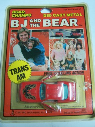 Rare Vintage Road Champs Bj And The Bear Trans Am Factory Blister Card