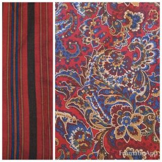 Vtg Lauren Ralph Lauren “tara” Paisley Stripe Comforter Full/queen Burgundy Blue