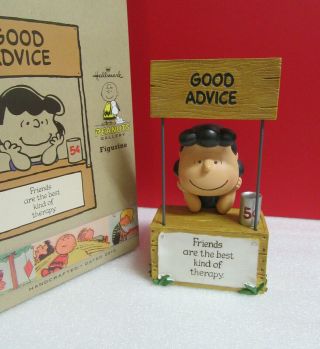 Hallmark Good Advice Friends Are The Best Kind Of Therapy Peanuts Lucy Figurine