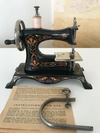 Magnificent Antique Toy Sewing Machine Casige N°2/2 1900s