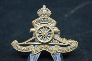 Ww2 Royal Canadian Artillery Officers 2 Piece Cap Badge