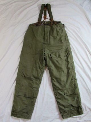 Vtg 40s Ww2 A - 10 Alpaca Lined Flight Pants Us Army Air Forces Trousers 36x31.  5