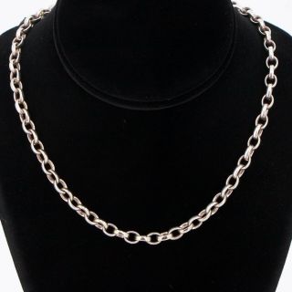 Sterling Silver Italy 6mm Cable Chain Link 18 " Necklace - 34.  5g