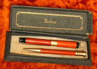 Vintage Lady Duofold - Lucky Curve Fountain Pen And Pencil Set - Made In Usa